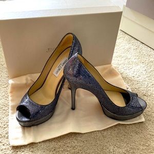 Jimmy Choo High Heel Size 38 1/2 Color Pewter